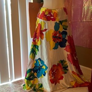Floral long maxi skirt